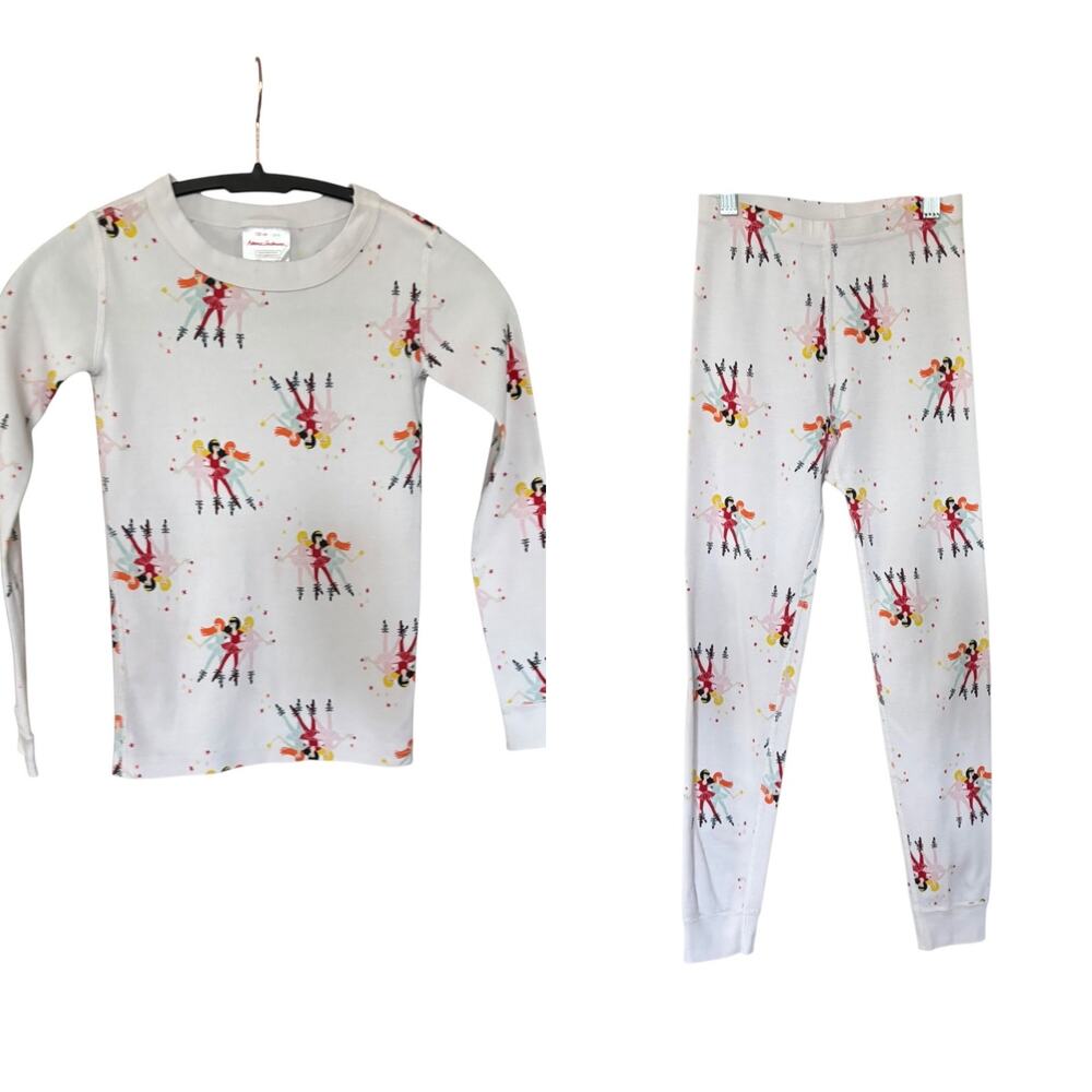 Hanna Andersson Girls 2 Piece PJ Pajamas Set Size 130 US 8 Ballerina Dance